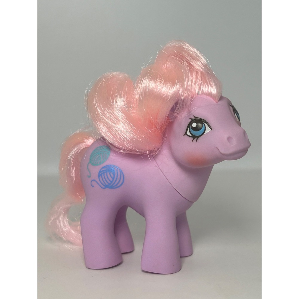 Vintage Hasbro MY LITTLE PONY Baby Fleecy G1 MLP Pink Lavender Yarn 1984 China 2